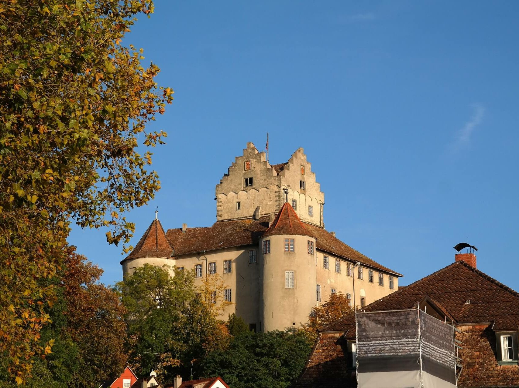 Burgen mit Hund am Bodensee